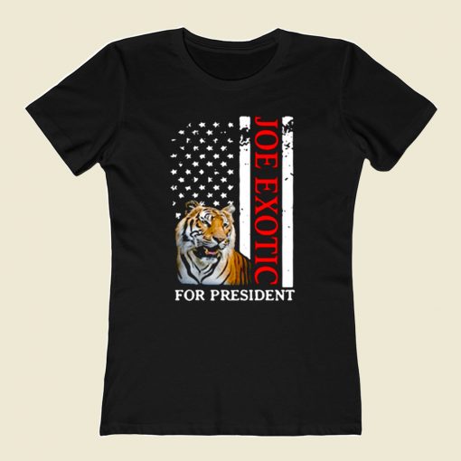 Joe Exotic Tiger King For President 80s Womens T shirt