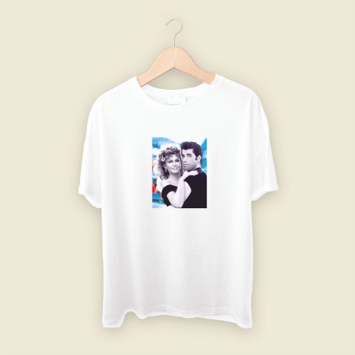 John Travolta And Olivia Newton Grease Mens T Shirt Streetwear