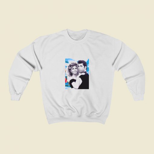 John Travolta And Olivia Newton Grease Sweatshirt Street Style