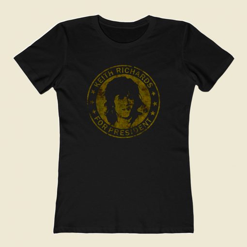 Keith Richards For President 80s Womens T shirt