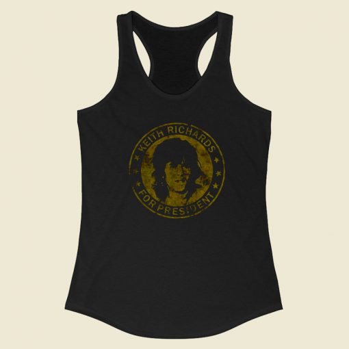 Keith Richards For President Racerback Tank Top