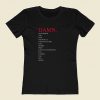 Kendrick Lamar Damn Songlist 80s Womens T shirt