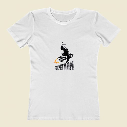 Kim Jong Un Rocketman Fly On Nuclear Classic Women T Shirt