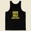 Knock Knock Whos There Justice Brooklyn 99 Retro Mens Tank Top