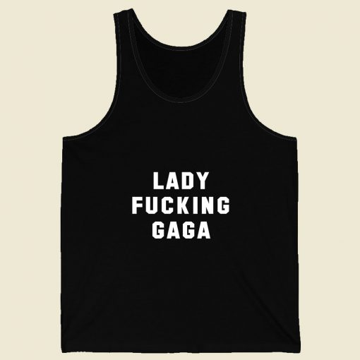 Lady Fucking Gaga Retro Mens Tank Top