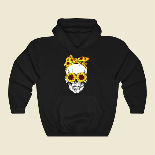 Lady Skull Sunflower Cool Hoodie Fashion