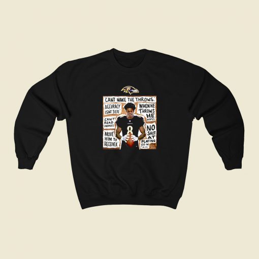 Lamar Jackson Silence The Doubters 80s Sweatshirt Style