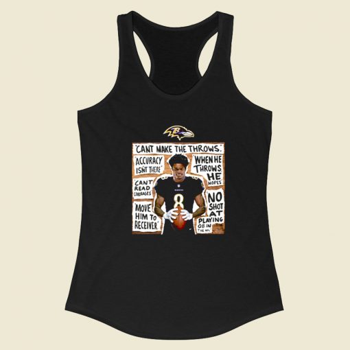 Lamar Jackson Silence The Doubters Racerback Tank Top