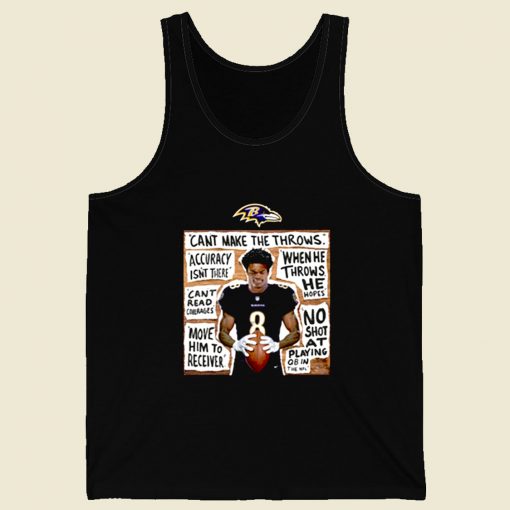 Lamar Jackson Silence The Doubters Retro Mens Tank Top