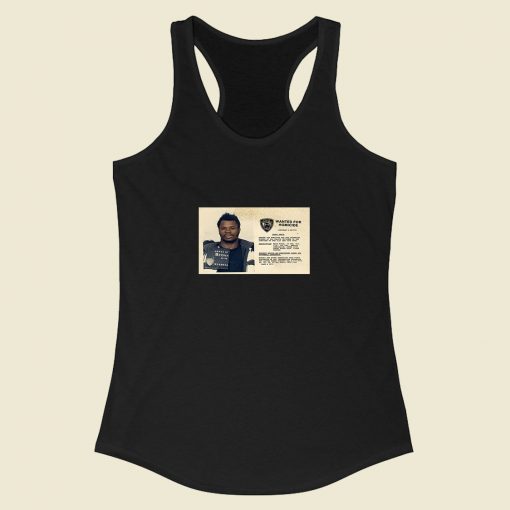 Larry Davis Wanted For Homicide Racerback Tank Top