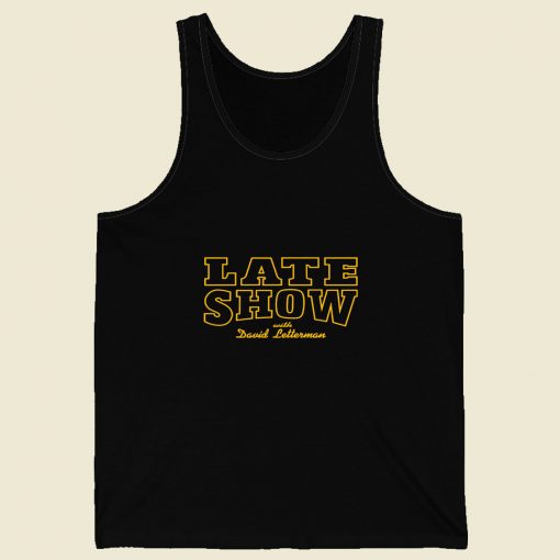 Late Show With David Letterman Retro Mens Tank Top