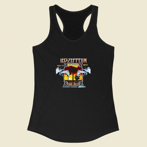 Led Zeppelin 1977 Inglewood Concert Racerback Tank Top