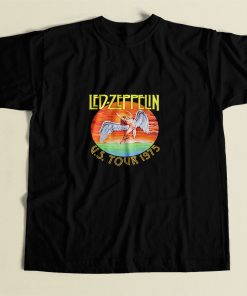 Led Zeppelin Us Tour 1975 80s Mens T Shirt