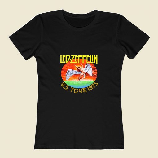 Led Zeppelin Us Tour 1975 80s Womens T shirt