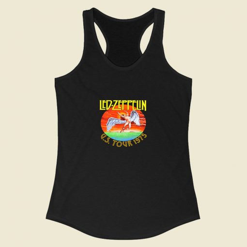 Led Zeppelin Us Tour 1975 Racerback Tank Top