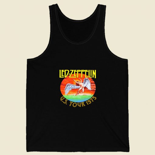 Led Zeppelin Us Tour 1975 Retro Mens Tank Top