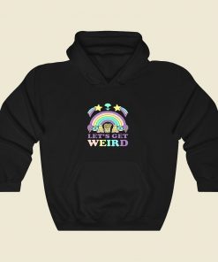 Lets Get Weird Alien Pizza Rainbow Cool Hoodie Fashion