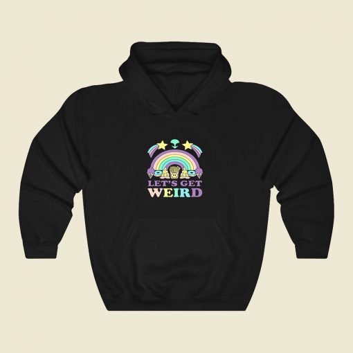 Lets Get Weird Alien Pizza Rainbow Cool Hoodie Fashion