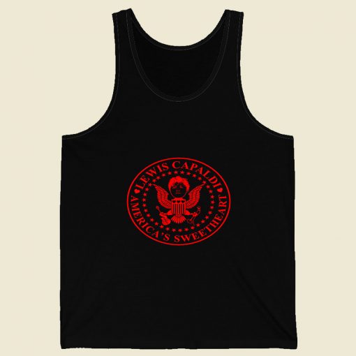 Lewis Capaldi Americas Sweetheart 1 Retro Mens Tank Top