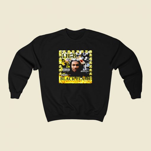 Lil B Rapper Black Flame 80s Sweatshirt Style