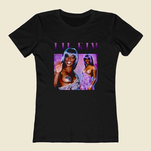 Lil Kim Girl Rapper 80s Womens T shirt