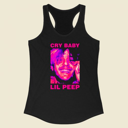 Lil Peep Cry Baby Smile Racerback Tank Top