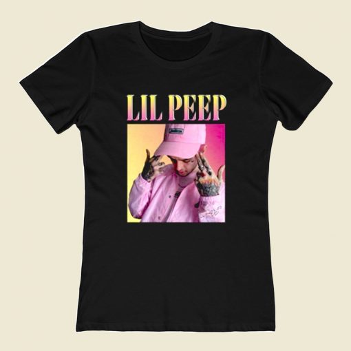 Lil Peep Homage Rapper 80s Womens T shirt