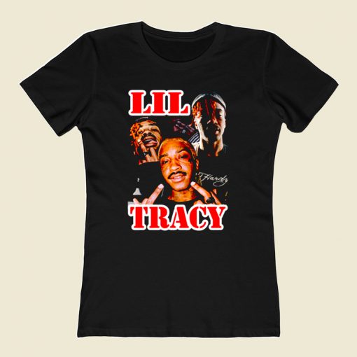 Lil Tracy Black Rapper 80s Womens T shirt