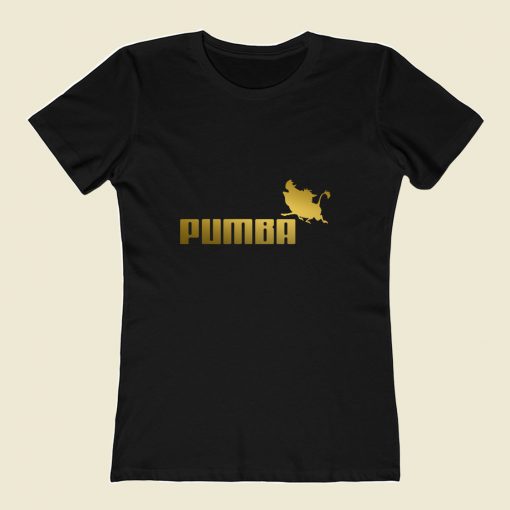 Lion King Pumbaa Puma Logo Parody 80s Womens T shirt