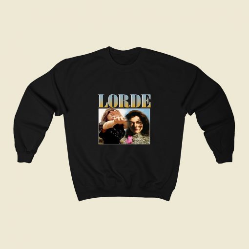 Lorde 90s Vintage Black Rapper 80s Sweatshirt Style