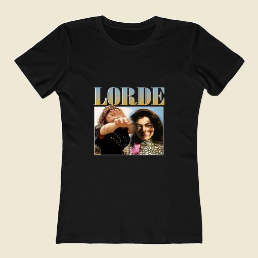 Lorde 90s Vintage Black Rapper 80s Womens T shirt