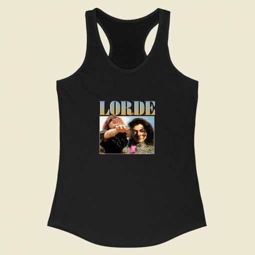 Lorde 90s Vintage Black Rapper Racerback Tank Top