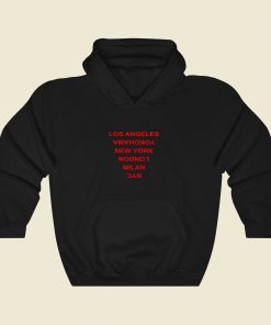 Los Angeles Yokohama New York London Cool Hoodie Fashion