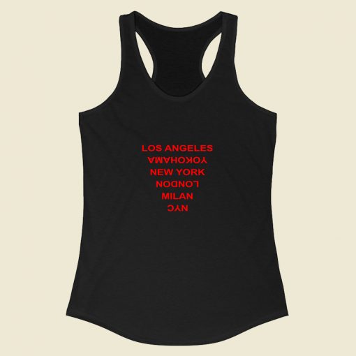 Los Angeles Yokohama New York London Racerback Tank Top