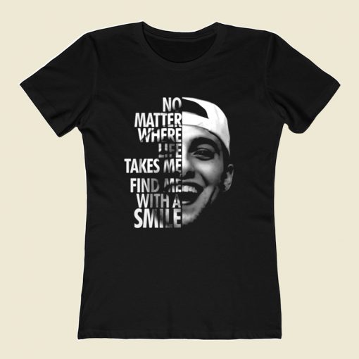 Mac Miller No Matter Where Life Takes Me 80s Womens T shirt