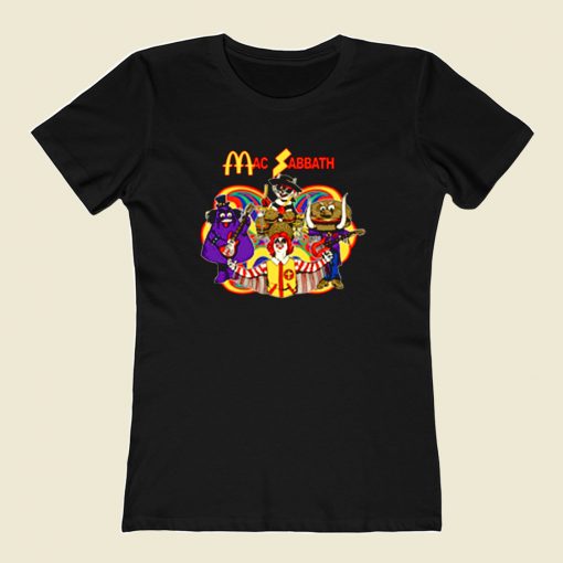 Mac Sabbath Mc Donalds 80s Womens T shirt