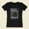 Makeup Artist Nutrition Facts Tb Women T Shirt Style