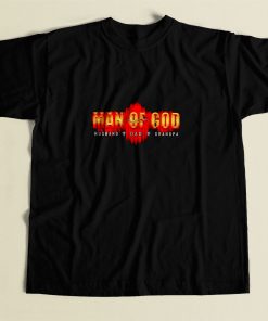 Man Of God Husband Dad Grandpa 80s Mens T Shirt