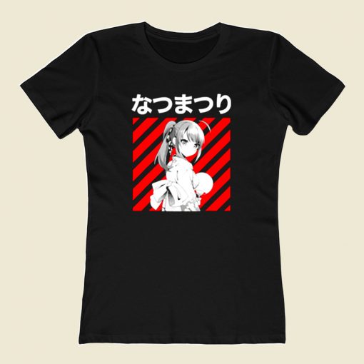 Manga Yandere Summer Kawaii Japanese Anime 80s Womens T shirt