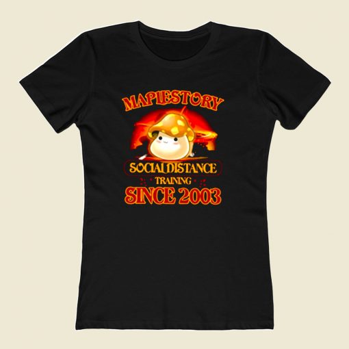 Maplestory Social Distance Training 80s Womens T shirt