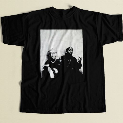 Marilyn 2pac In The Street 80s Mens T Shirt