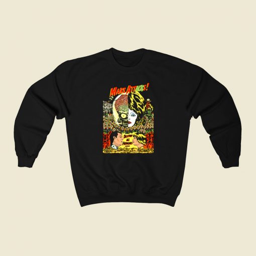 Mars Attacks V17 Tim Burton 80s Sweatshirt Style