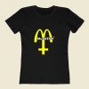 Mc Satan Evil Burger 80s Womens T shirt