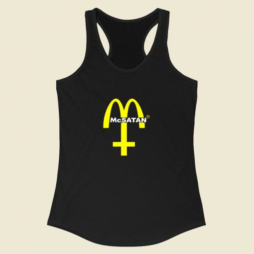 Mc Satan Evil Burger Racerback Tank Top