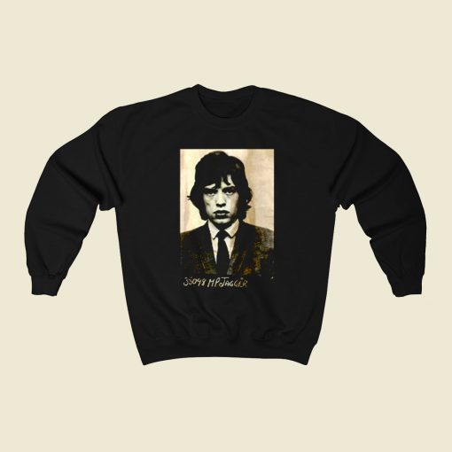 Mick Jagger Mugshot 80s Sweatshirt Style