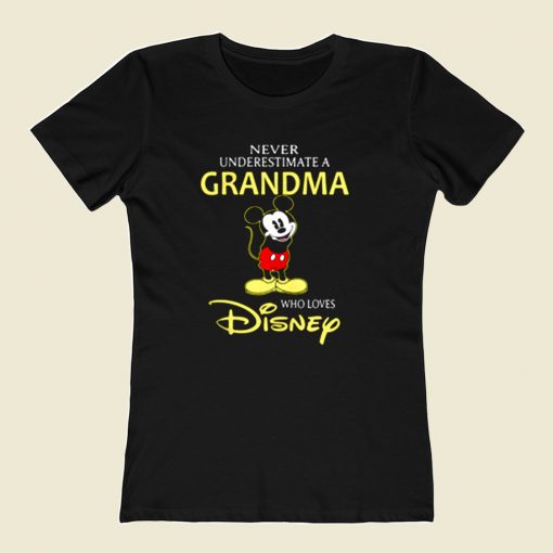 Mickey Mouse A Grandma Loves Disney 80s Womens T shirt