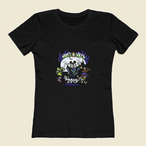 Mickey Mouse And Friends Halloween 2019 80s Womens T shirt