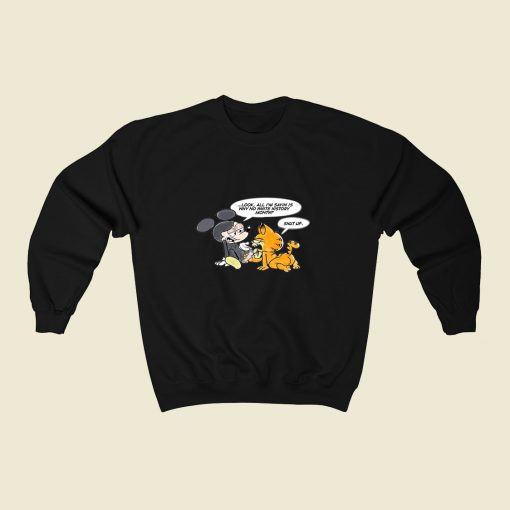 Mickey Mouse Fuck Off Garfield 80s Sweatshirt Style