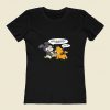 Mickey Mouse Fuck Off Garfield 80s Womens T shirt