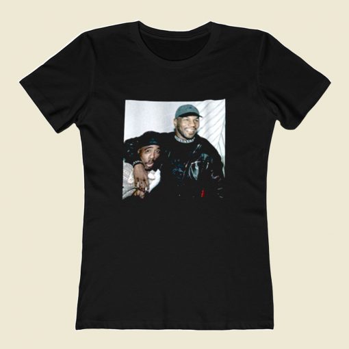 Mike Tyson And Tupac 80s Womens T shirt